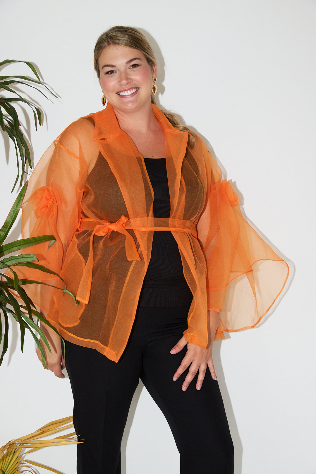 Amber Organza Kimono Outerwear