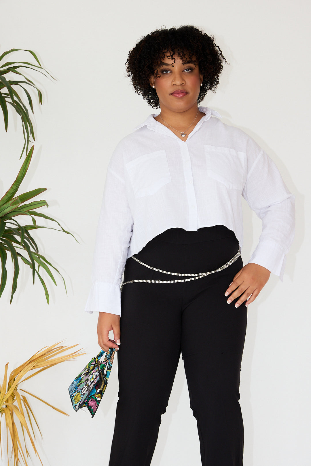 Black Banded Waist Pant