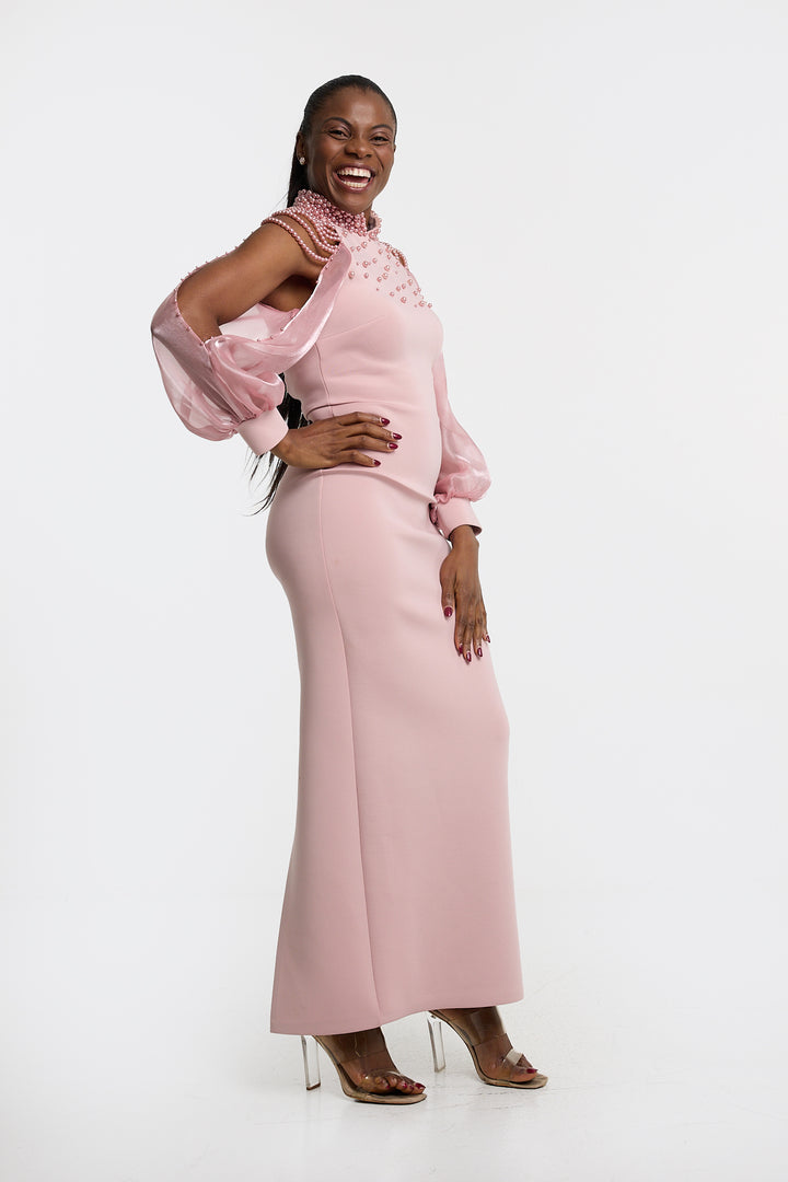 Bishop Sleeves Dress - Pink