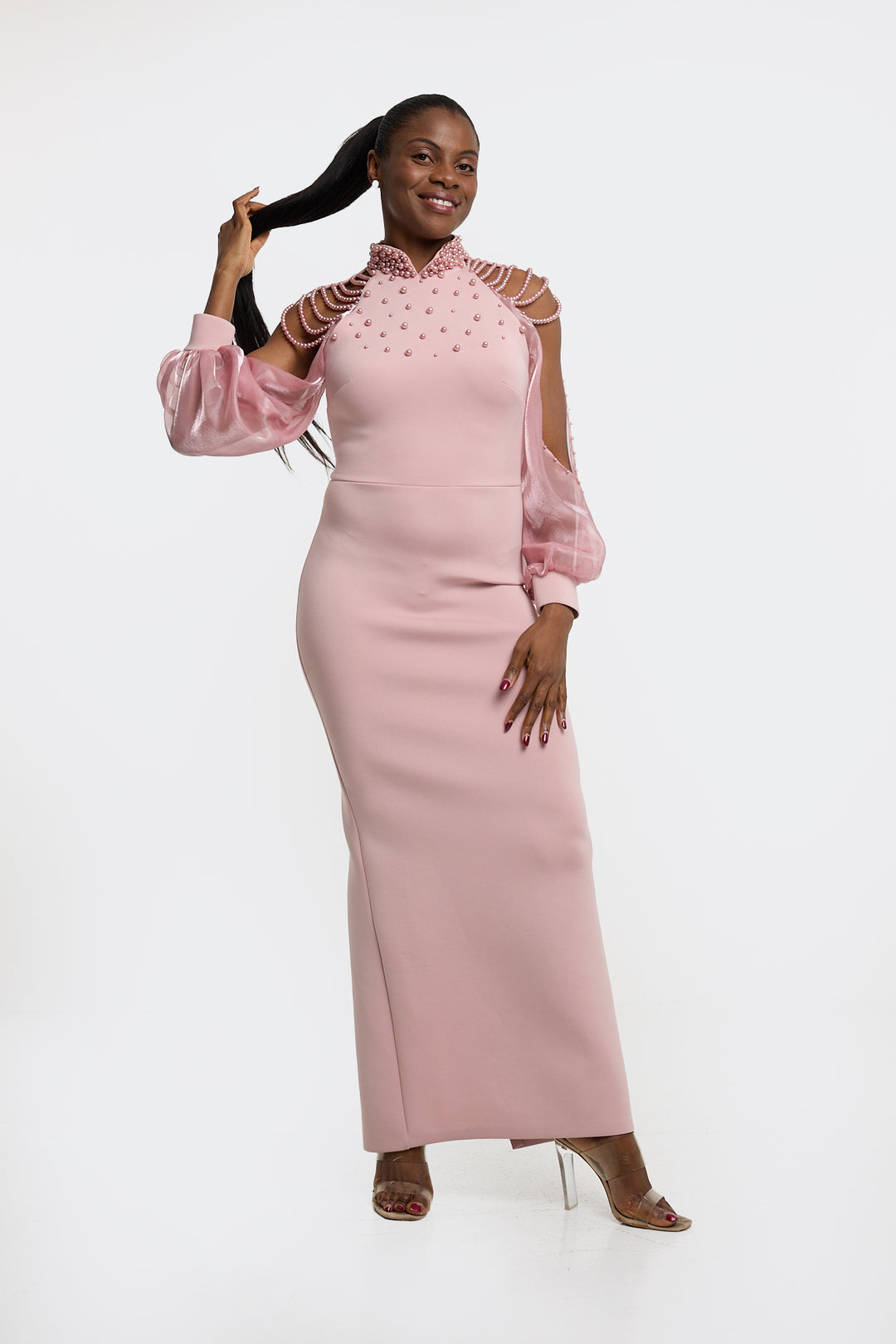 Bishop Sleeves Dress - Pink