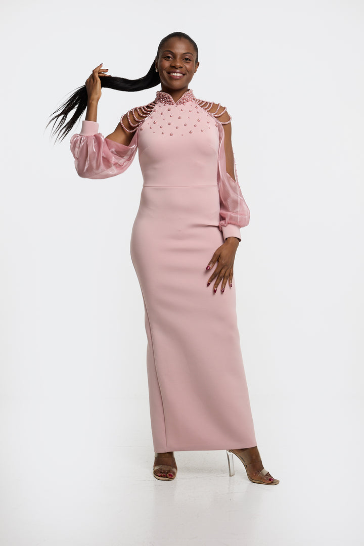 Bishop Sleeves Dress - Pink