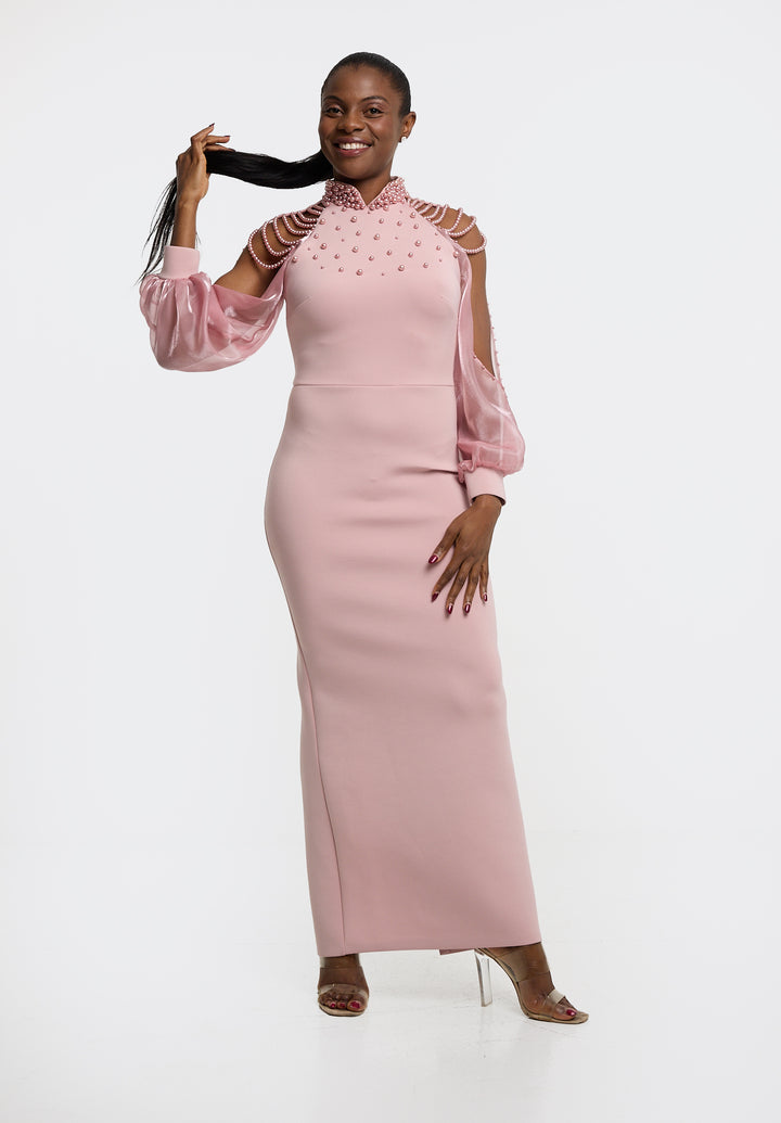 Bishop Sleeves Dress - Pink