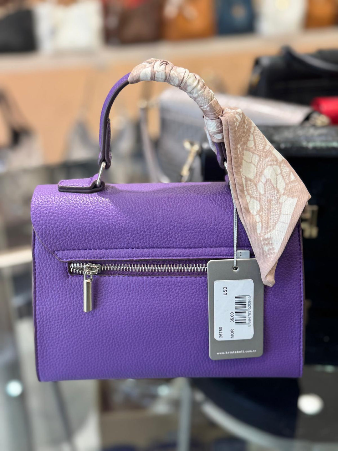 Purple handbag