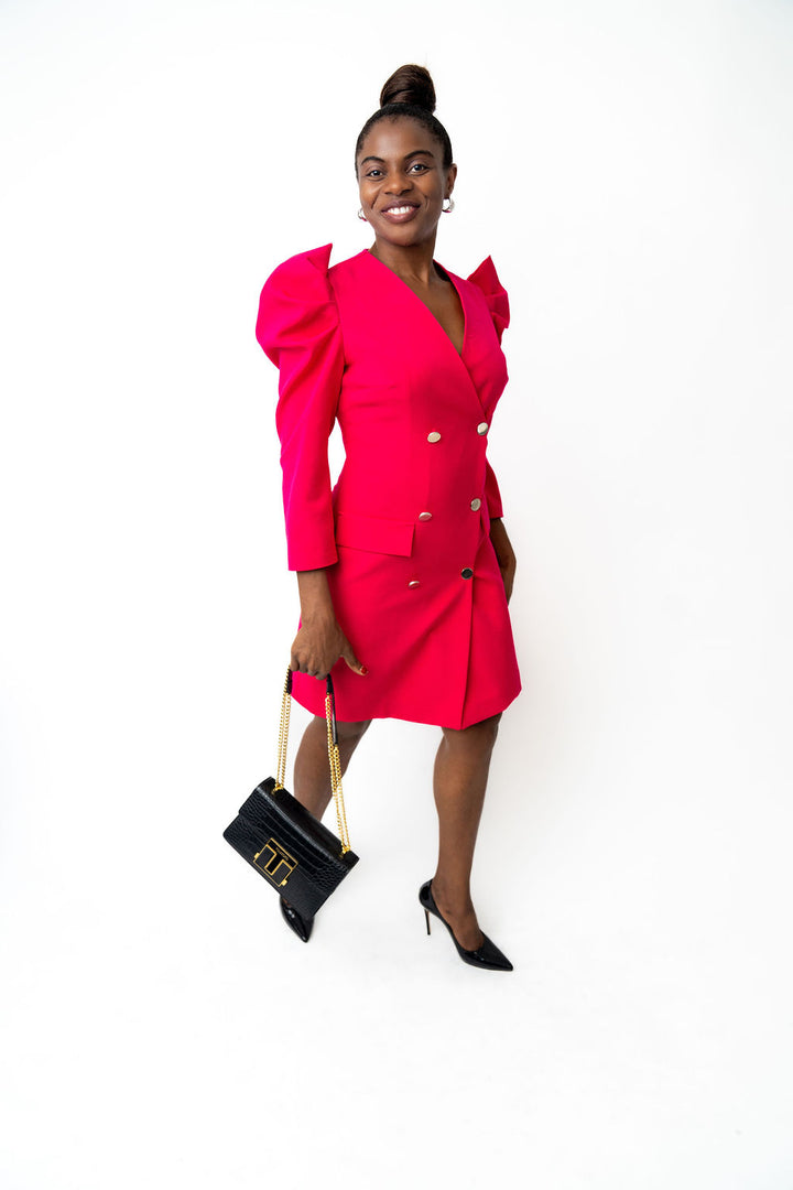 Bright pink dress