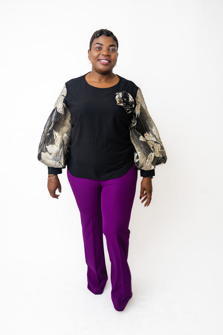 Purple wide leg pant