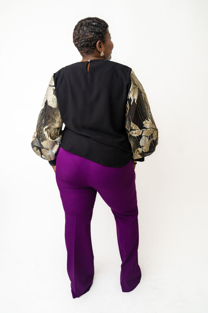 Purple wide leg pant