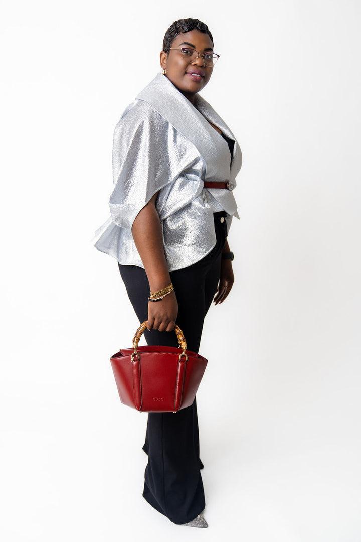 Luxurious Silver Blouse