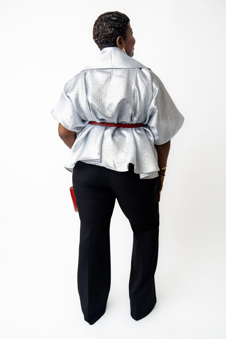 Luxurious Silver Blouse