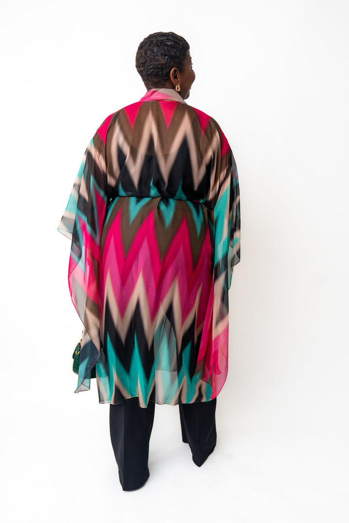 Multicolor kimono dress