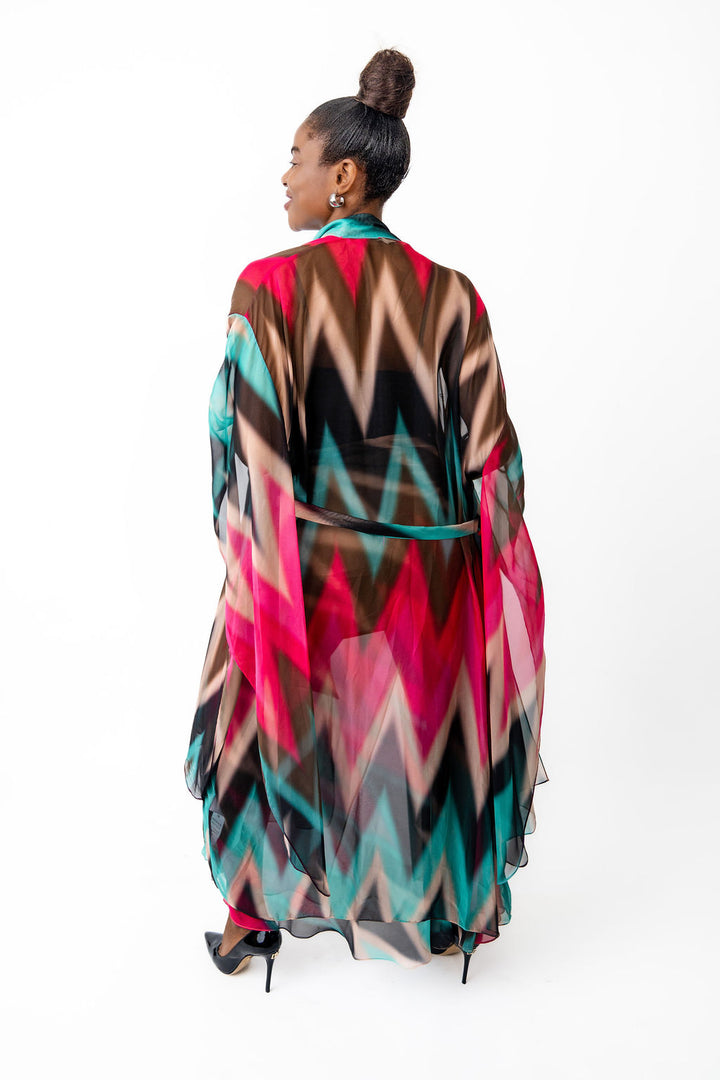Multicolor kimono dress