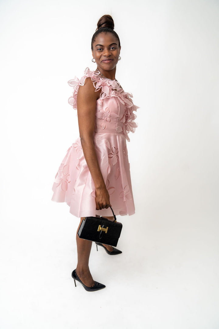 Pink floral dress