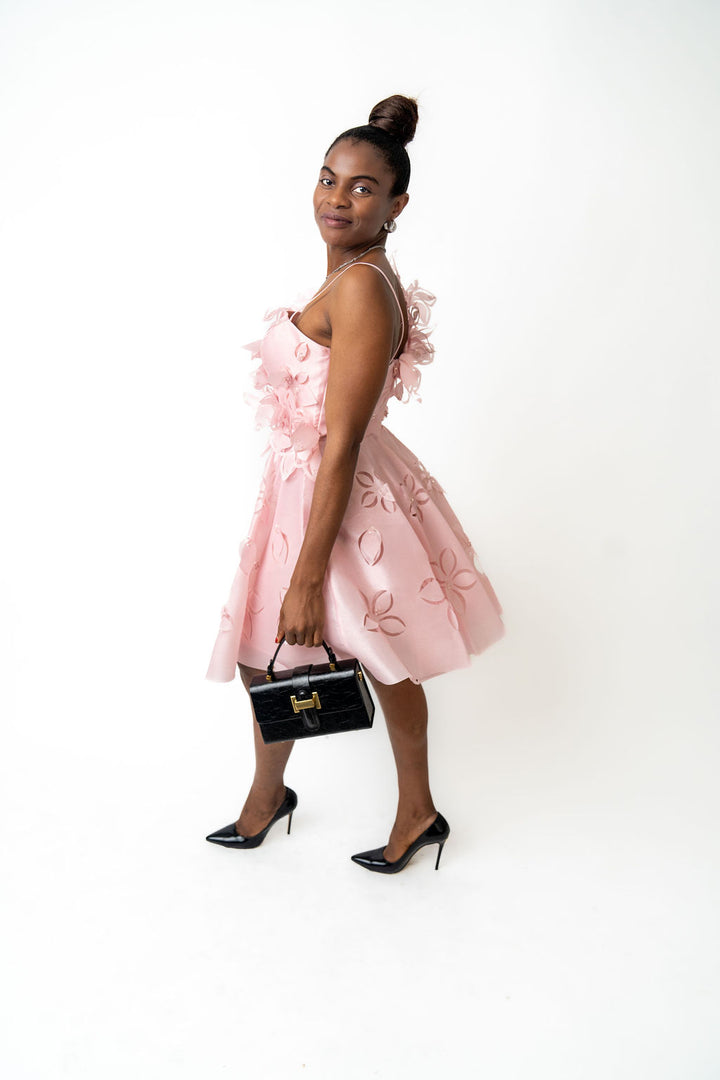 Pink floral dress