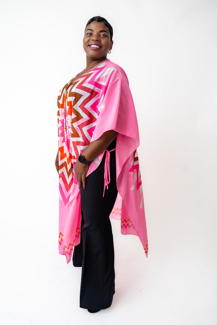 Orange Two-piece kimono outfit