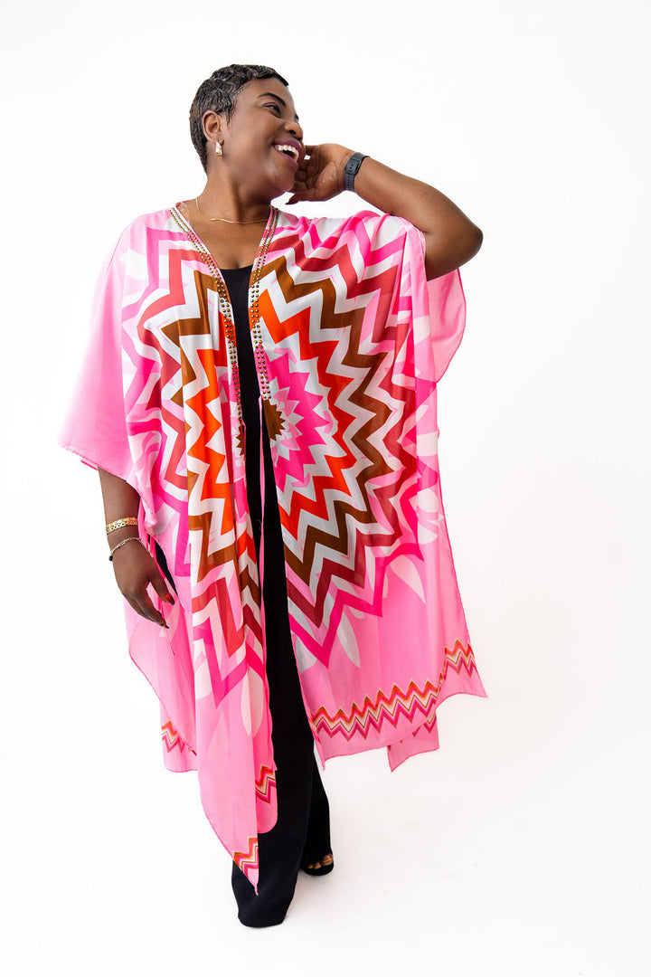 Orange Two-piece kimono outfit