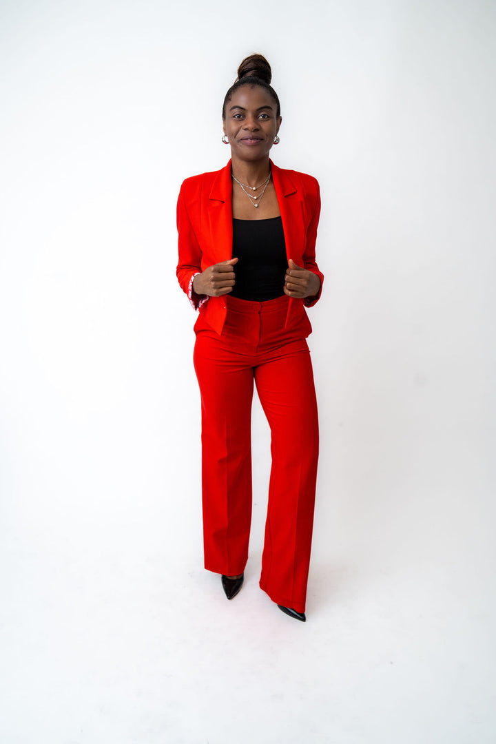 red suit