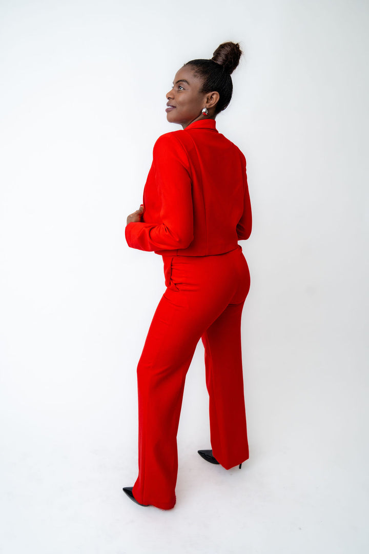 red suit