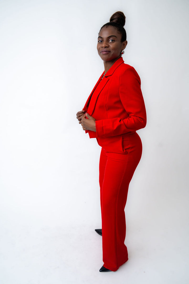 red suit