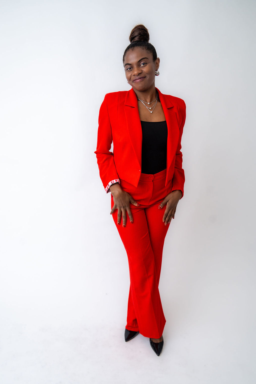 red suit