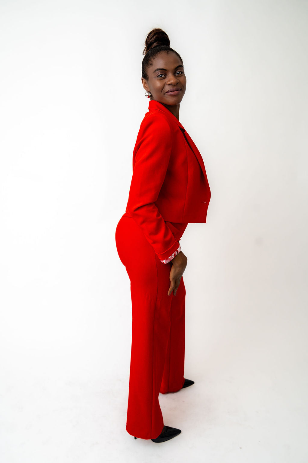 red suit
