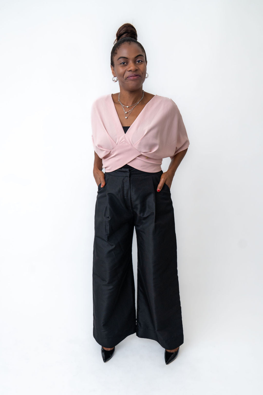 Black wide leg pant