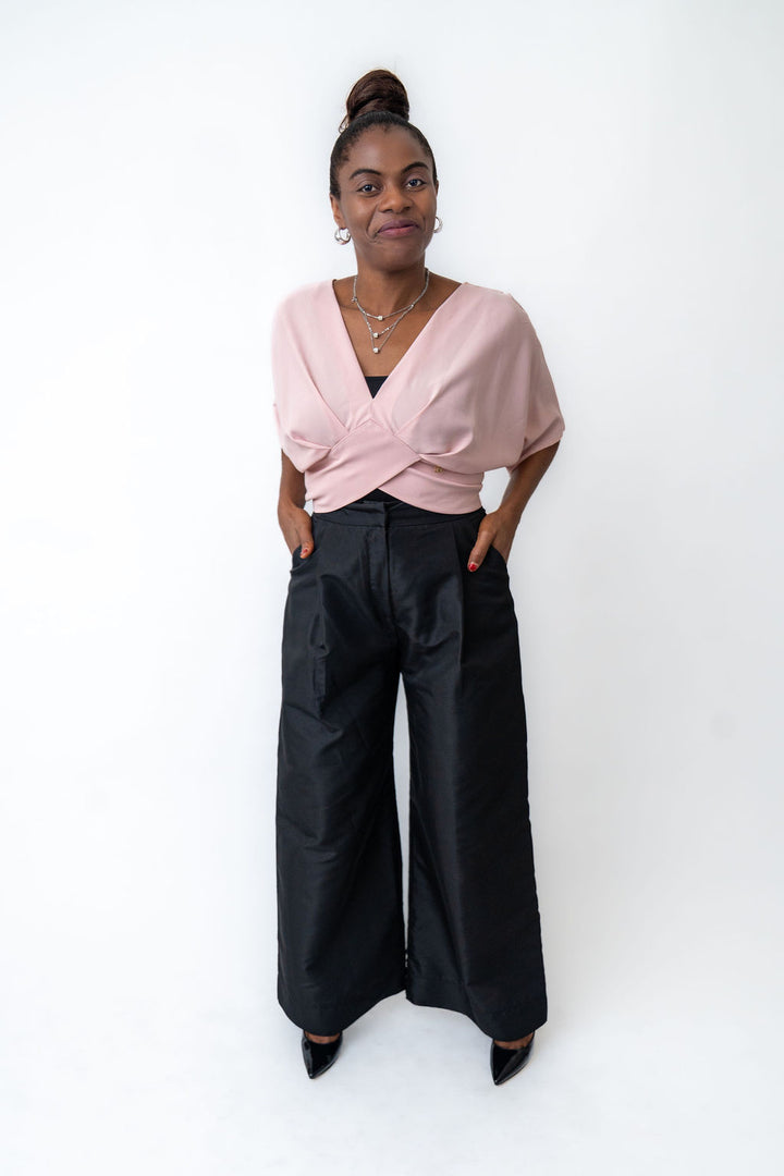 Black wide leg pant