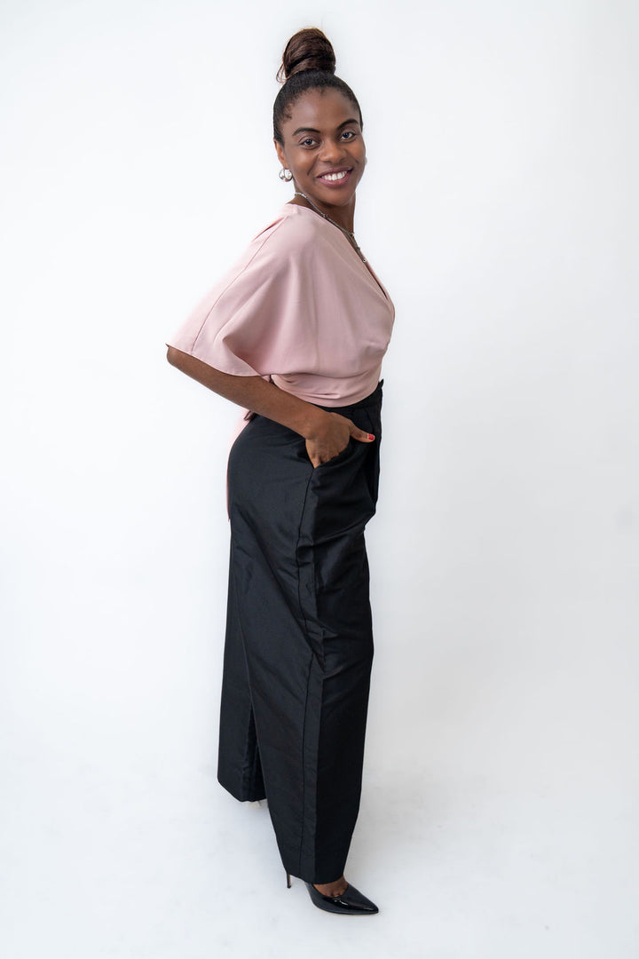 Black wide leg pant