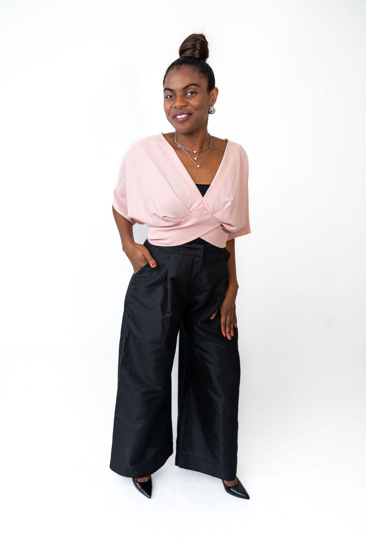 Black wide leg pant