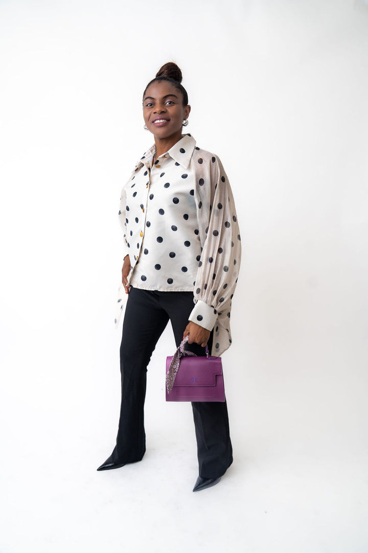 Polka dot stylish blouse