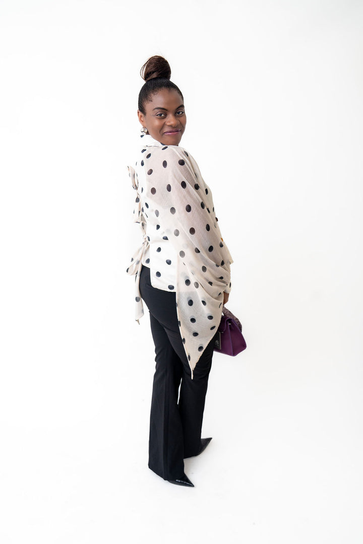 Polka dot stylish blouse