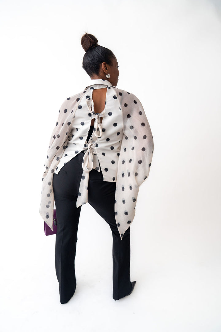 Polka dot stylish blouse